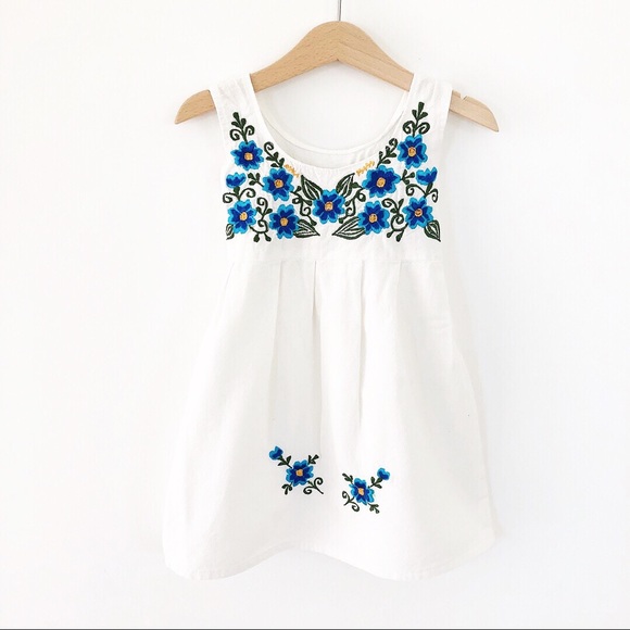 100% Cotton Handmade Mexican Embroidered Dress 2T - Picture 2 of 5